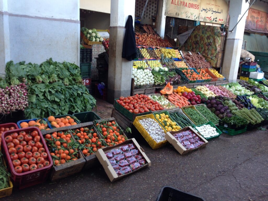 モロッコの豊かな野菜