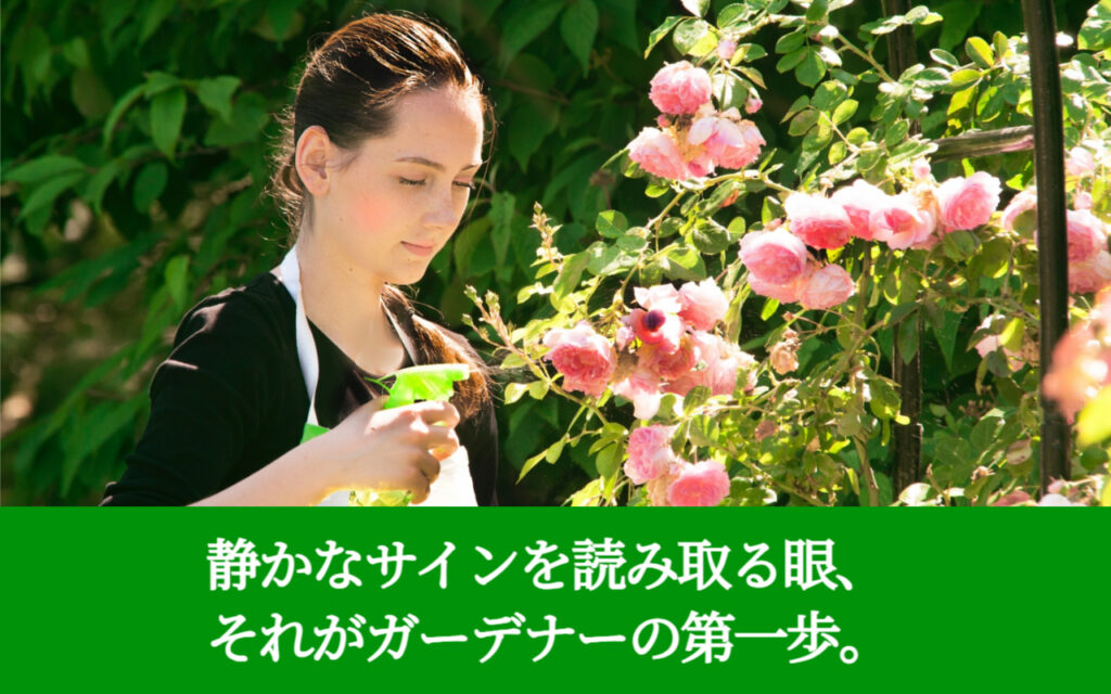 静かなサインを読み取る眼、それがガーデナーの第一歩。