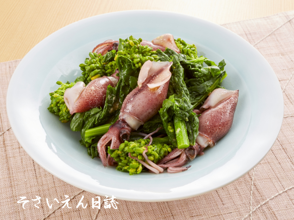 菜の花とホタルイカの辛子和え｜菜の花力