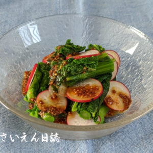 春野菜の彩りサラダ（菜の花とラディッシュ）