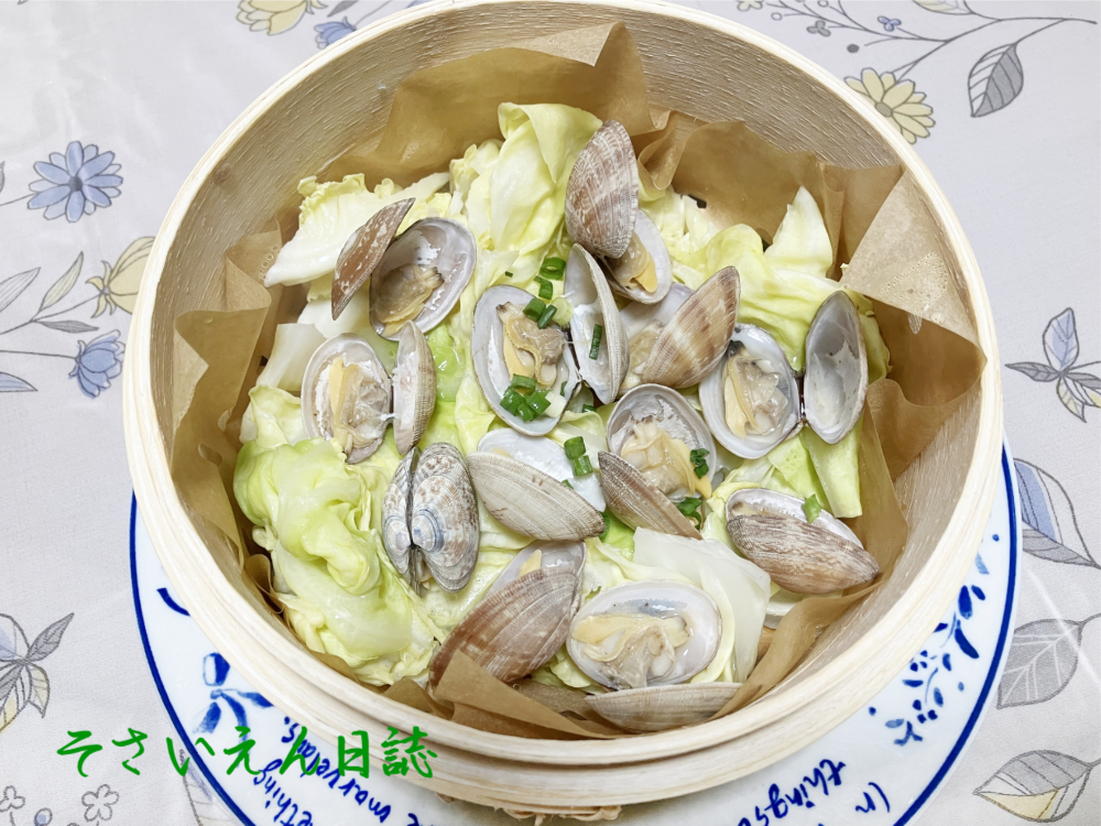 キャベツ蒸しの春プレート