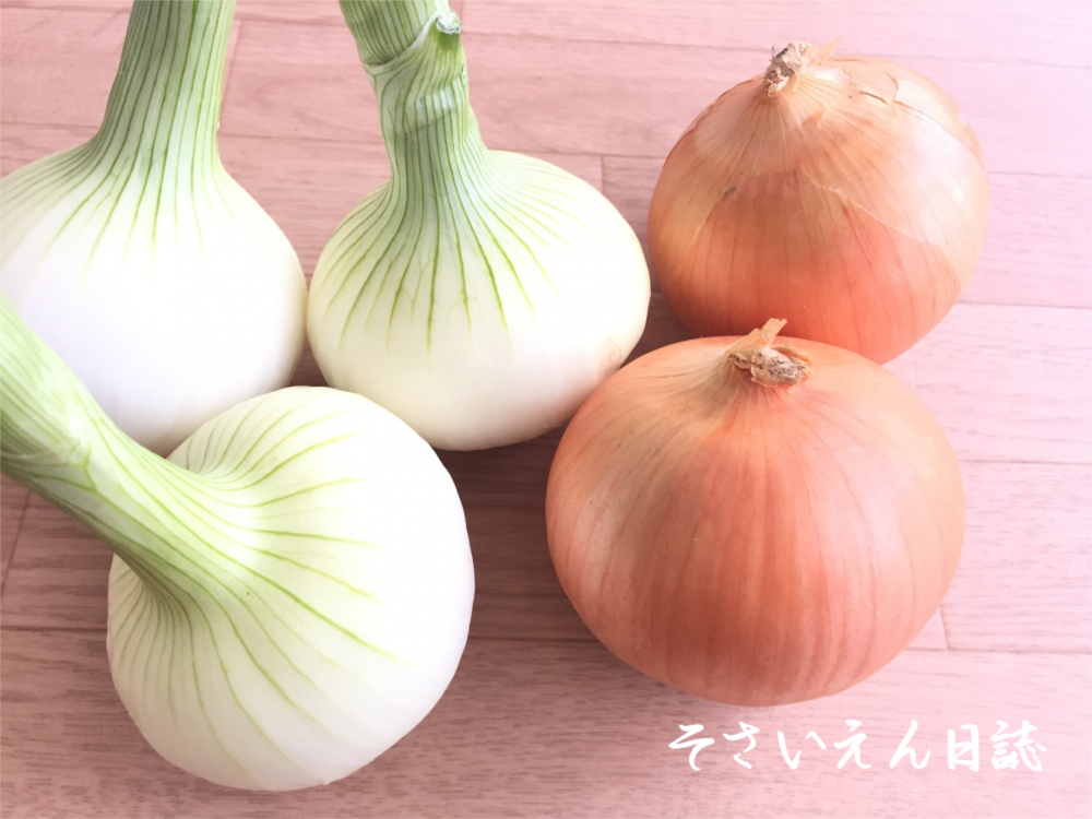 新玉ねぎとたまねぎ